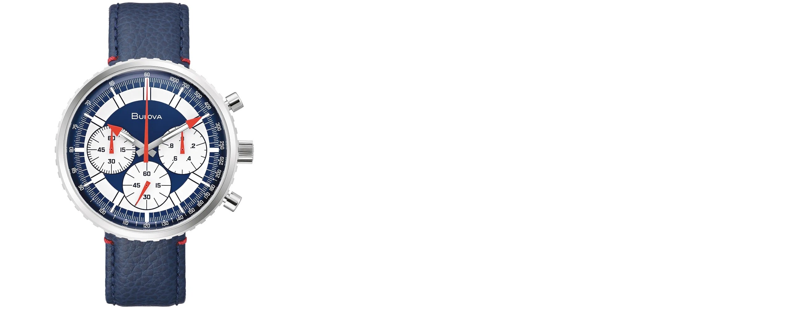 Reloj Bulova Archives Series Chronograph C Blue Leather Strap 96A283