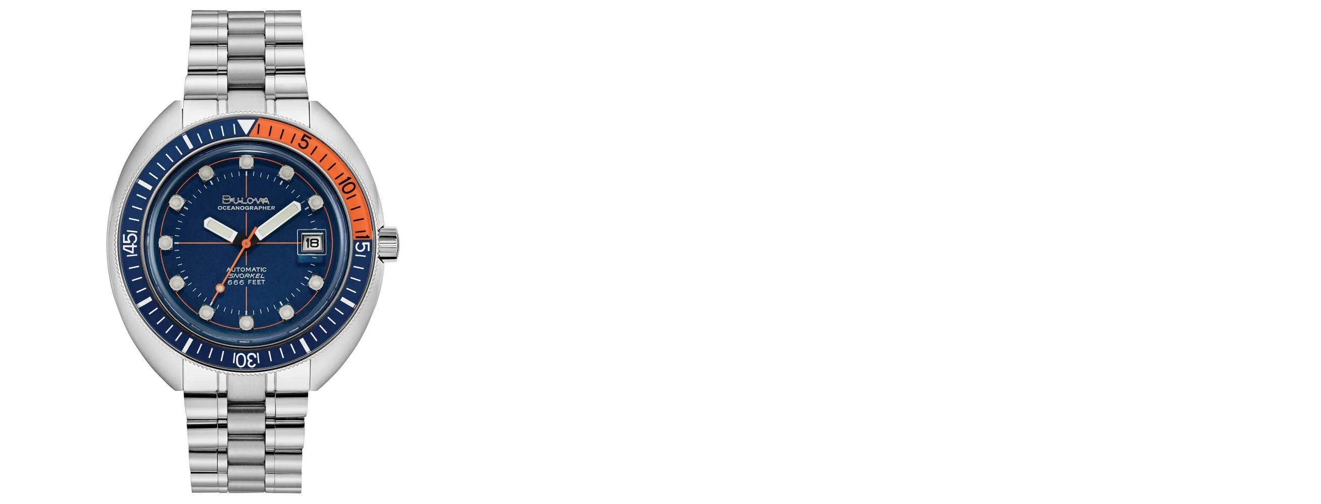 Reloj Bulova Oceanographer Devil Diver BlueOrange SS Strap 96B321