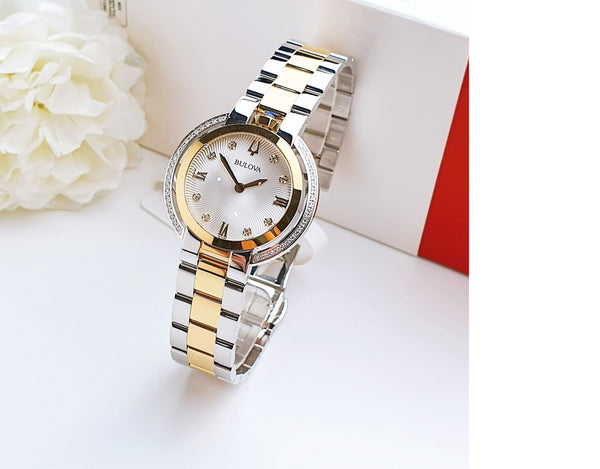 Reloj Bulova (Lady) Diamond Rubaiyat SSGold Strap 98R246