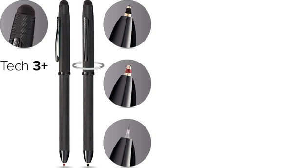 Lapicera Boligrafo Cross Tech3+ Brushed Black PVD