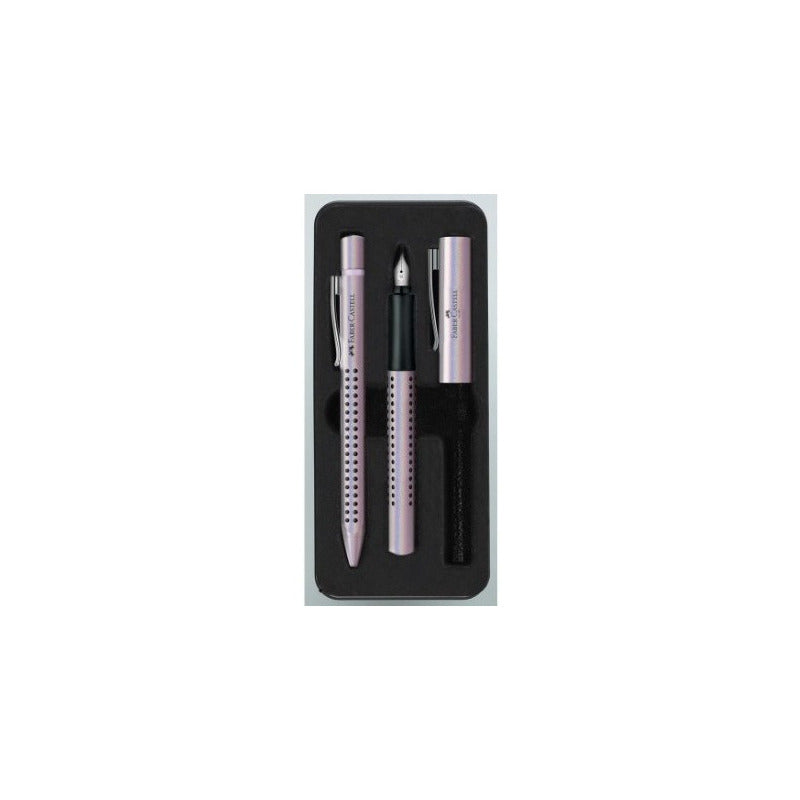 Lapicera Set Grip Faber-castell Glam Pearl Pluma+boligrafo