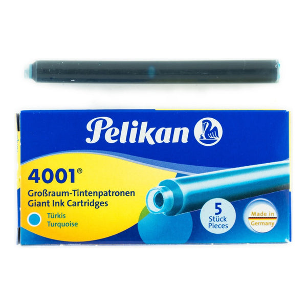 Tinta P/pluma Fuente Pelikan 4001 Cartridges Largo Turquesa