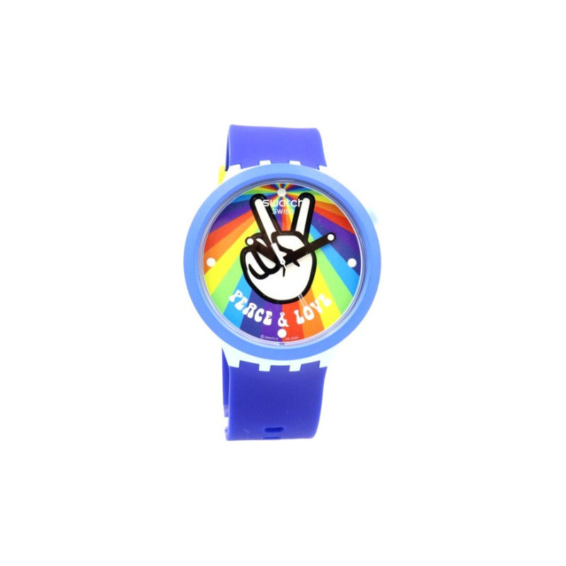 Reloj Swatch Big Bold Bioceramic Peace Hand Love Sb03n105
