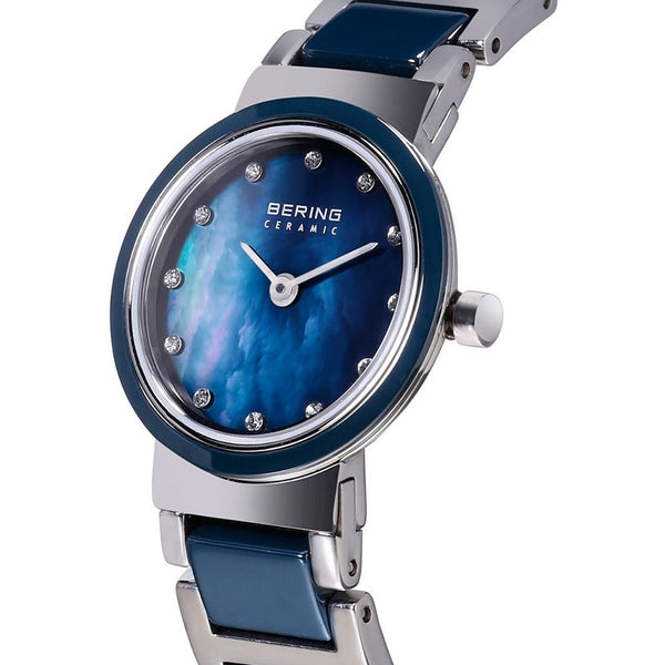 Reloj Bering Ladies Watch Ceramic Blue Silver 10725-787