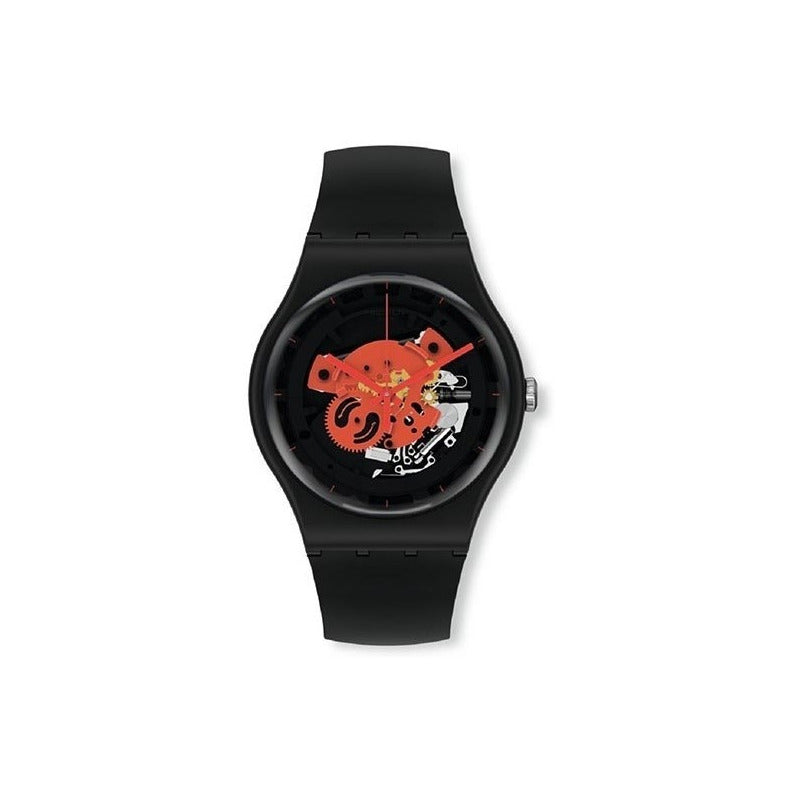 Reloj Swatch Bioceramic Time To Red Big So32b110