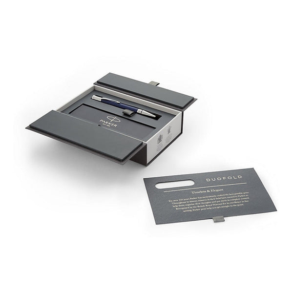 Lapicera Boligrafo Parker Duofold Blue Black Vintage