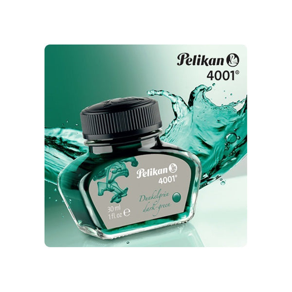 Tinta Para Pluma Fuente Pelikan 4001 - 30 Ml - Verde Oscuro