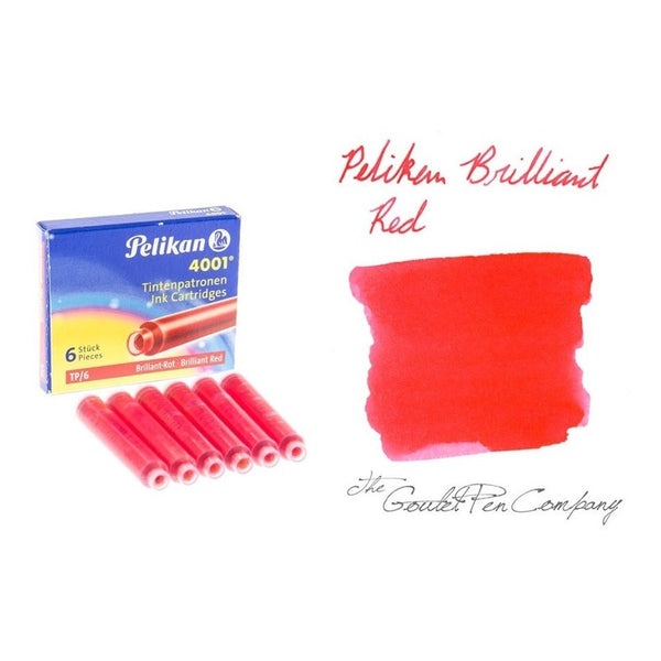 Tinta Para Pluma Fuente Pelikan 4001 - Cartridges - Rojo