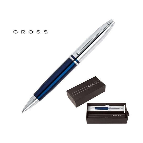 Lapicera Boligrafo Cross Calais Chrome/blue At0112-3