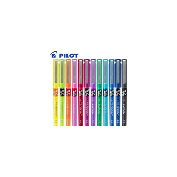 Pack 12 Lápices De Tinta Pilot V5 Hi-tecpoint Yellow