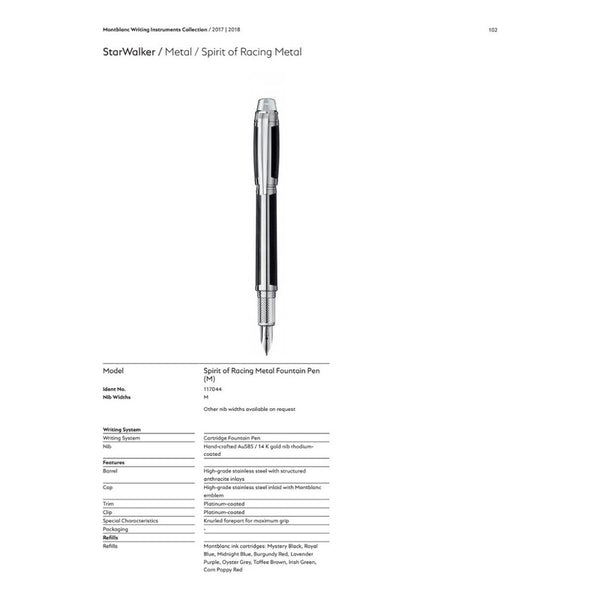 Lapicera Pluma Fuente Montblanc Medium - Starwalker - 117044
