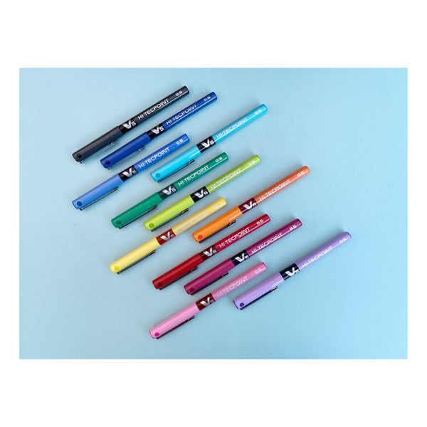 Pack 12 Lápices De Tinta Pilot V5 Hi-tecpoint Violet