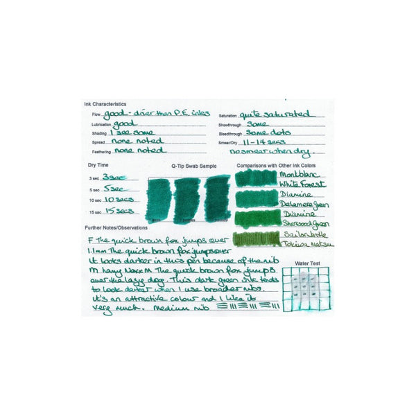 Tinta P/pluma Fuente Pelikan 4001 Cartridges Largo Verde Oscuro