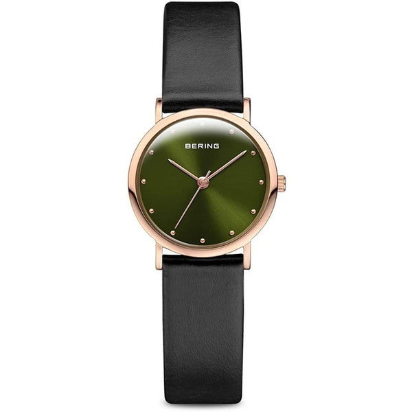 Reloj Bering Ladies Polished Silver Rgold Leather 13426-469