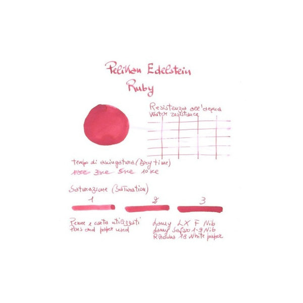 Tinta p/pluma Fuente Pelikan Edelstein Cartridges Ruby