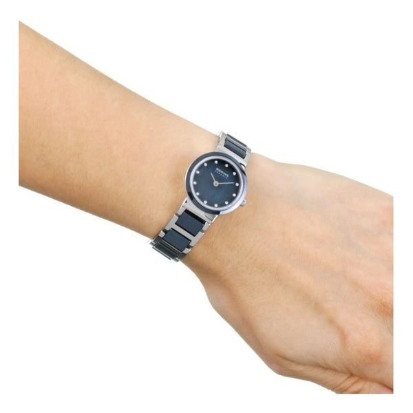 Reloj Bering Ladies Watch Ceramic Blue Silver 10725-787