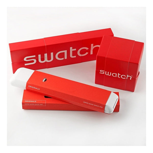 Reloj Swatch Bioceramic Time To Red Big So32b110