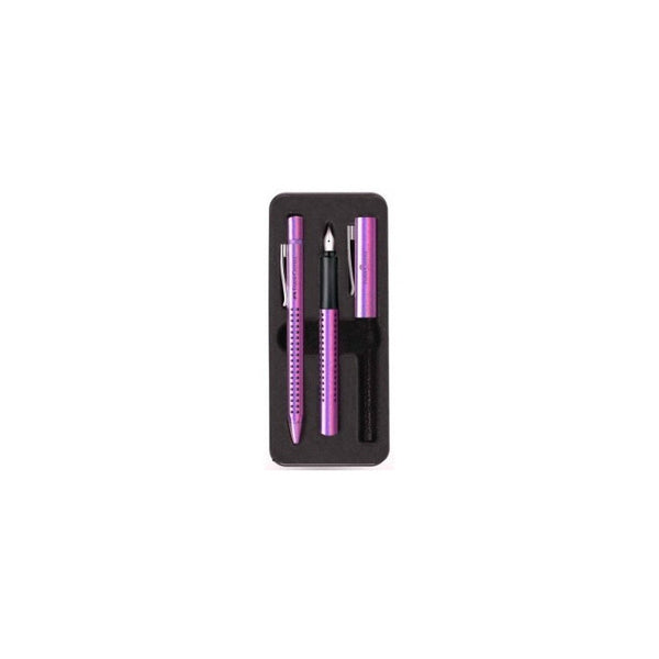 Lapicera Set Grip Faber-castell Glam Violet Pluma+boligrafo