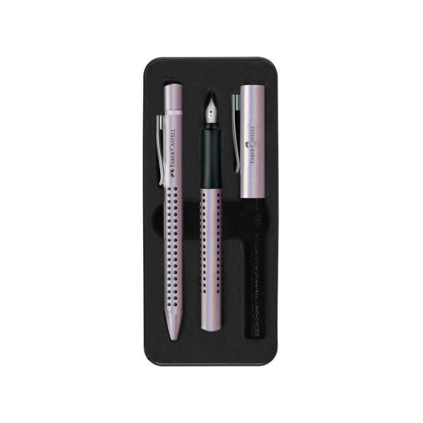 Lapicera Set Grip Faber-castell Glam Pearl Pluma+boligrafo