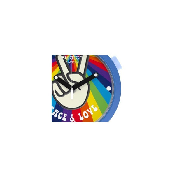 Reloj Swatch Big Bold Bioceramic Peace Hand Love Sb03n105