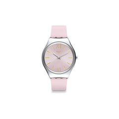 Reloj Swatch Skin Lavanda Syxs124 Color De La Correa Rosa Pálido Color Del Fondo Rosa Pálido