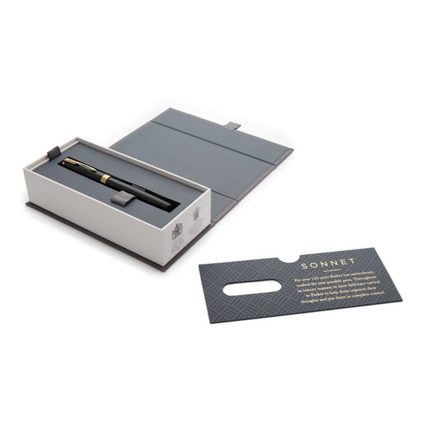 Lapicera Pluma Parker Sonnet Lacquered Black - Medium
