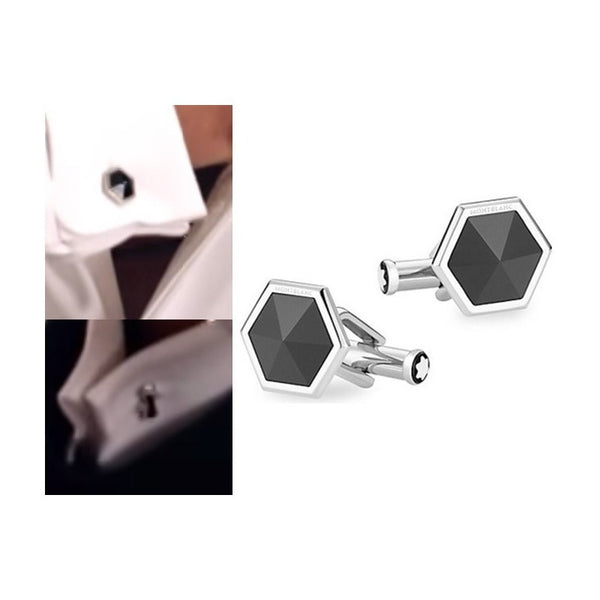 Cufflinks Gemelos Montblanc Sartorial Blue Onyx Hex - 118600