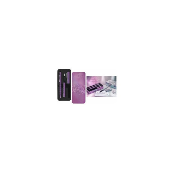 Lapicera Set Grip Faber-castell Glam Violet Pluma+boligrafo
