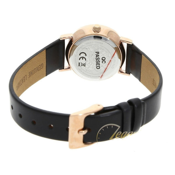 Reloj Bering Ladies Polished Silver Rgold Leather 13426-469