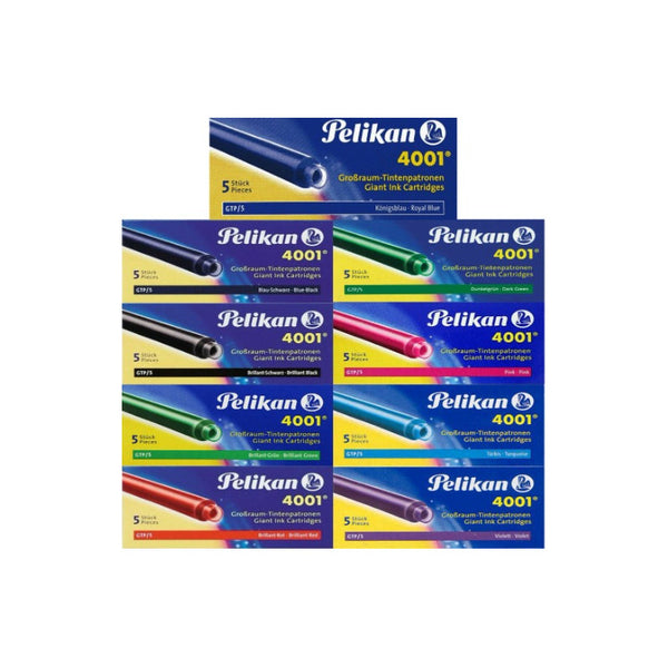 Tinta P/pluma Fuente Pelikan 4001 Cartridges Largo Turquesa