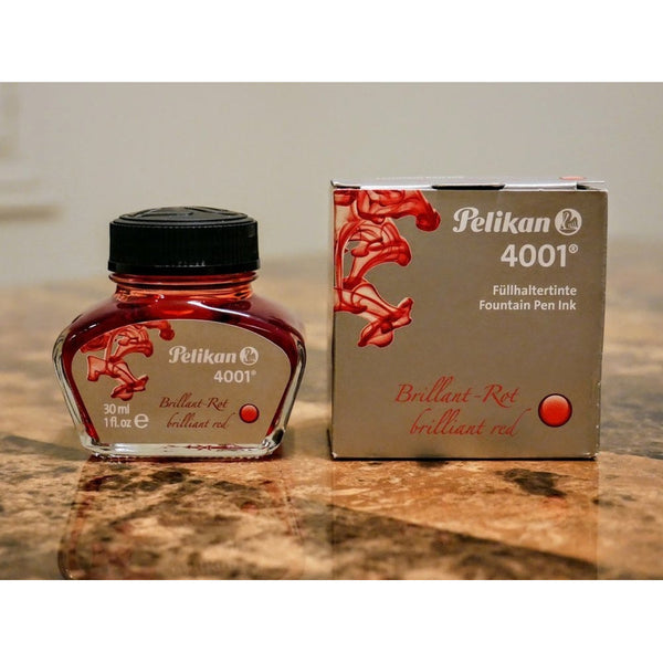Tinta Para Pluma Fuente Pelikan 4001 - 30 Ml - Rojo
