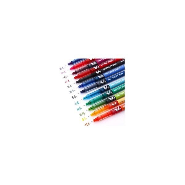 Pack 12 Lápices De Tinta Pilot V5 Hi-tecpoint Dark Red
