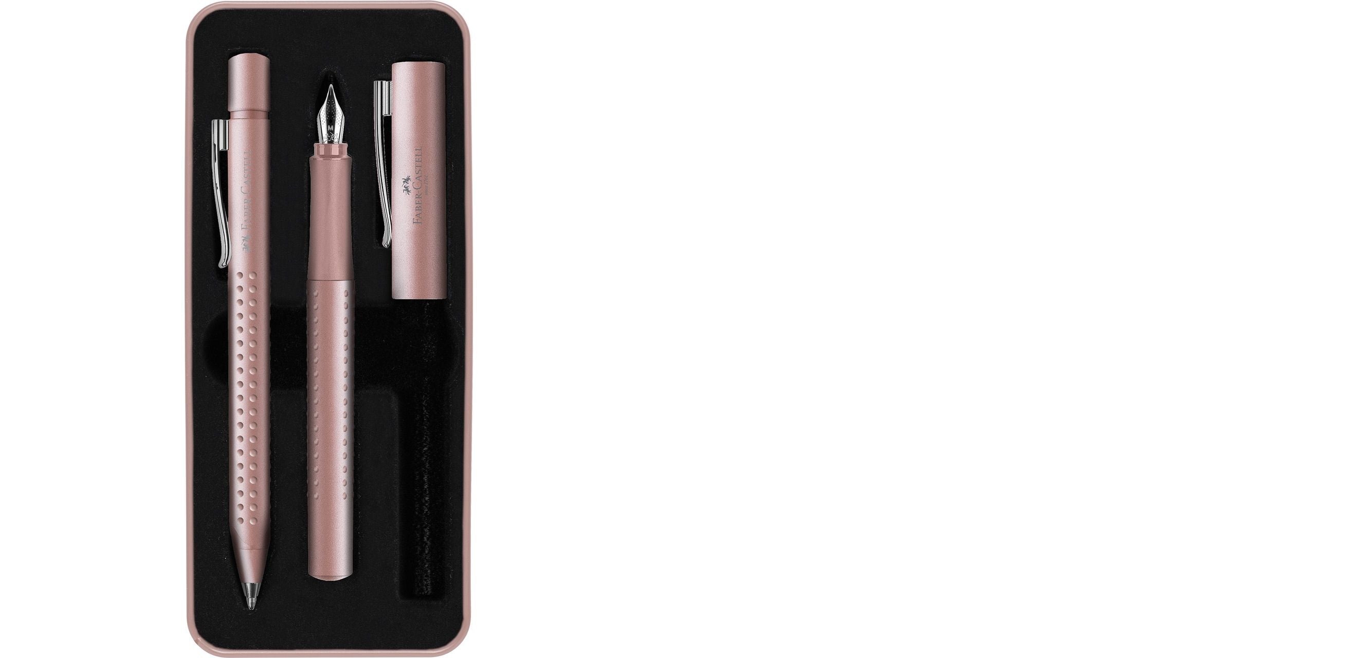 Lapicera Set Grip Faber-Castell Pale Rose Pluma + Boligrafo