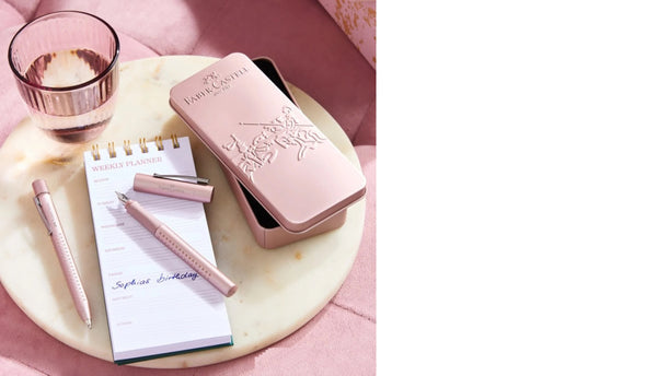 Lapicera Set Grip Faber-Castell Pale Rose Pluma + Boligrafo