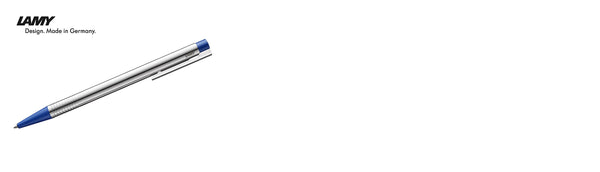 Lapicera Boligrafo Lamy Logo Stainless Steel Matt Blue