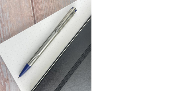 Lapicera Boligrafo Lamy Logo Stainless Steel Matt Blue