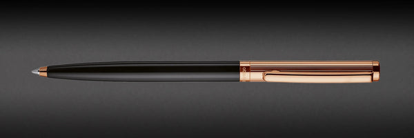 Boligrafo Otto Hutt Design 01 Guilloche Negro/Oro Rosado