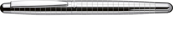 Pluma Fuente Otto Hutt Design02 Rectang-Guilloche Silver Platin (F)