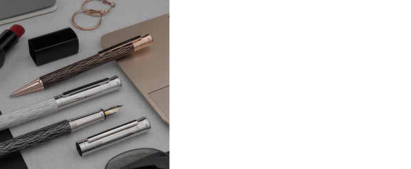 Boligrafo Otto Hutt Design04 Wave Guilloche Black Rosegold