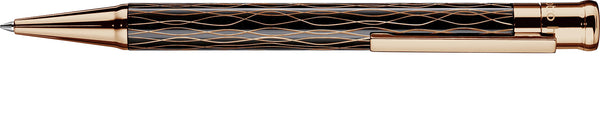 Boligrafo Otto Hutt Design04 Wave Guilloche Black Rosegold