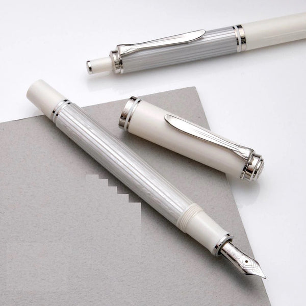 Lapicera Pluma Fuente Pelikan M405 Silver White - ExtraFine (EF)
