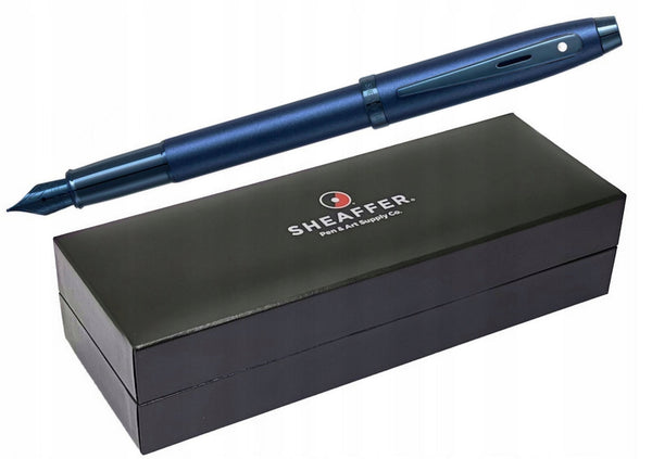 Lapicera Pluma Fuente Sheaffer 100 Satin Blue PVD - Medium (M)