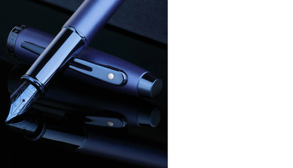 Lapicera Pluma Fuente Sheaffer 100 Satin Blue PVD - Medium (M)