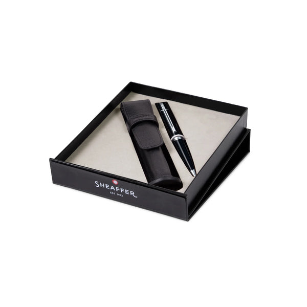 Lapicera Set Sheaffer Boligrafo 300 Glossy Black CT + Estuche