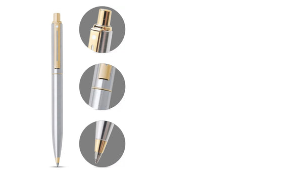 Lapicera Bolígrafo Sheaffer Sentinel Chrome With Gold Trim Gt