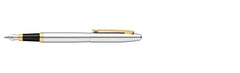 Lapicera Pluma Fuente Sheaffer Vfm Chrome With Gold Trim Gt