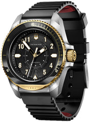Reloj Victorinox Journey 1884 Black Gold Rubber Strap Black 43mm 242014