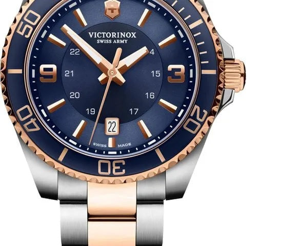 Reloj Victorinox Maverick SSGolden Blue 43mm 241950
