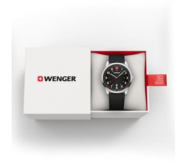 Reloj Wenger Sport City Black Cuarzo Silicone 01.1441.129