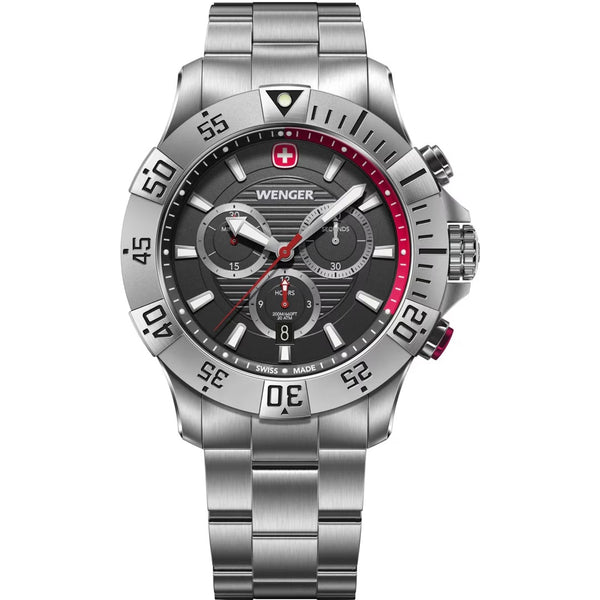 Reloj Wenger Seaforce SS Strap Chrono Black 01.0643.123